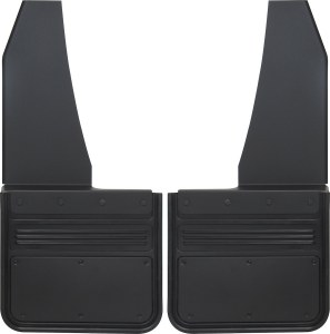 Universal Mud Flaps 1.5" Offset, Black Powder Coat, Bevel, Blank 14"x1.5"