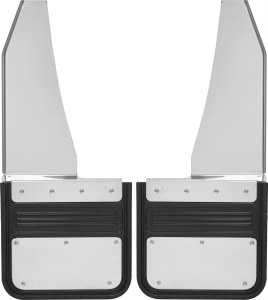 Universal Fit Mud Flaps 1" Offset, Beveled,  Blank  12"x1"