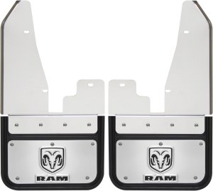 Front Mud Flaps 2009 - 2014 RAM 1500/2500/3500 5/8" Offset No Drill RAM Vertical