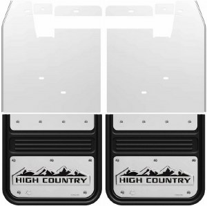 Rear Mud Flaps Silverado "High Country" Logo 5/8" Offset