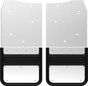 Rear Mud Flap w/ 5/8" Offset Bracket - Stainless Steel