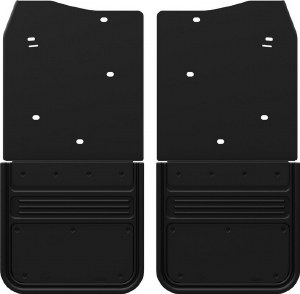 Rear Mud Flap w/ 5/8" Offset Bracket - Full Black for Canyon, Colorado