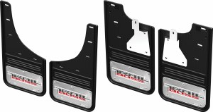 Front &amp; Rear Custom Mud Flap Chev Silverado 1500 Trail Boss Logo