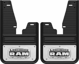 Front Custom Mud Flap w/Flares Ram Laramie Longhorn Logo