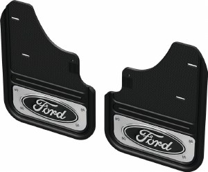 Rear Ford Edge Mud Flaps w/Ford Logo black