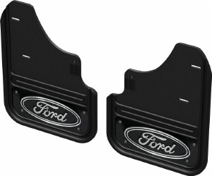 Rear Ford Edge Mud Flaps W/Ford Logo full black