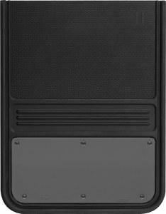 Rear Mud Flap with Blank Plates, Gunmetal Finish 19"x24"