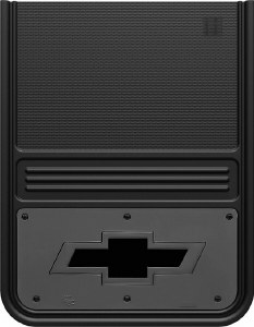 Rear Mud Flap Chev Bowtie Logo with Gunmetal Finish 14"x18"