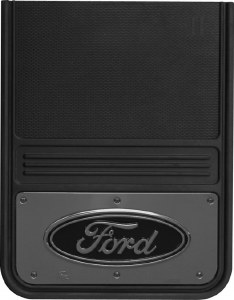 Rear Mud Flap Ford Logo Gunmetal Finish 14"x18"
