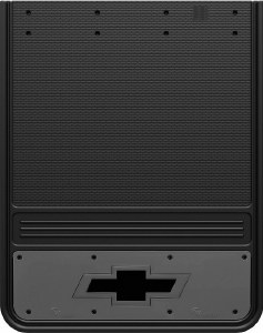 Rear Mud Flap Chev Bowtie Logo with Gunmetal Finish 19"x24"