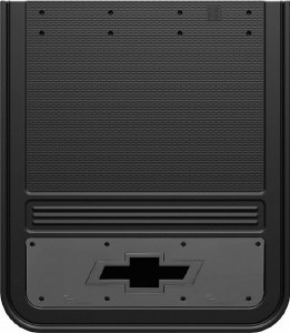 Rear Mud Flap Chev Bowtie Logo with Gunmetal Finish 21"x24"