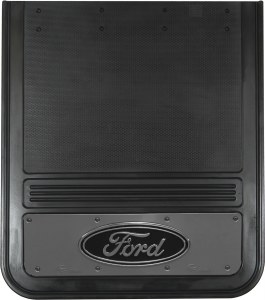 Rear Mud Flap Ford Logo with Gunmetal Finish 21"x24"