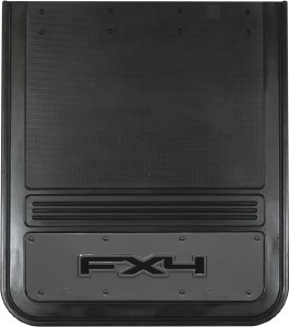 Rear Mud Flaps FX4 with Gunmetal Finish 21"x24"