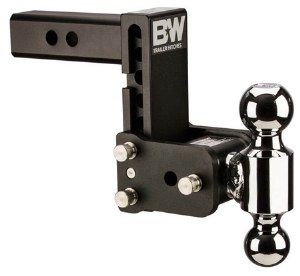 Black Tow &amp; Stow Dual Ball - 1-7/8" &amp; 2-5/16", 5" Drop