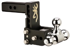 Browning Tow &amp; Stow Adjustable Triple Ball Mount, 5" Drop