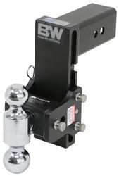 Black Tow &amp; Stow Adjustable Dual Ball Mount 7" Drop