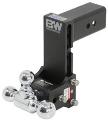 Black Tow &amp; Stow Adjustable Tri Ball Mount 7.5" Drop