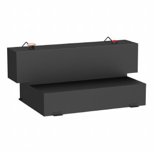 Matte Black Hammerhead-Style 100 Gallon L-Shape Steel Transfer Tank