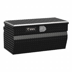 Gloss Black Aluminum 36" Wedge Utility Chest Box