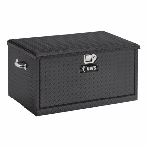 Gloss Black Aluminum 38" Utility Chest Box with Drawers