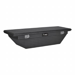 Matte Black Aluminum 63" Angled Truck Tool Box, Low Profile
