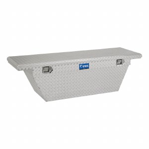 Bright Aluminum 60" Deep Angled Truck Tool Box with Low Profile