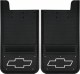 Rear Mud Flaps Chevrolet Bowtie Logo Black 12"x23" Black Wrap