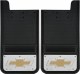 Rear Mud Flaps Chevrolet Bowtie Gold Logo 12"x23"