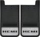 Rear Mud Flaps HEMI Logo Black  12"x23"