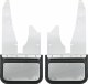 Front Mud Flaps 5/8" Offset, Non-Bevel, Blank for 09-18 RAM 1500 with Flares 12"x11"