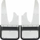 Front Mud Flaps 5/8" Offset, Non-Bevel, for 09-18 RAM 1500 without Flares 12"x11"