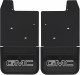 Front Mud Flaps 2014 - 2015 GMC Sierra 1500/2500/3500 5/8" Offset No Drill GMC Black Wrap PC-Black 12"x11"