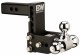 Black Tow & Stow Adjustable Triple Ball Mount, 5" Drop C