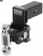 Black Tow & Stow Adjustable Dual Ball Mount 4.5" Drop