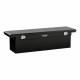 Gloss Black Aluminum 69" Deep Truck Tool Box, Low Profile