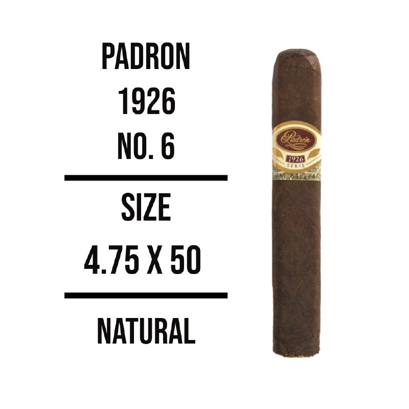 Padron 1926 No 6 S - Buy Premium Cigars Online From 2 Guys Cigars