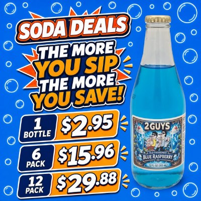 2 Guys Blue Raspberry Soda
