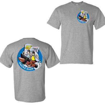 T Shirt Two Guys 40th GRA- XL