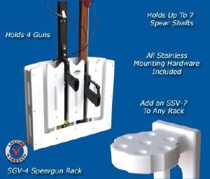 DEEP BLUE VERT-4 SPEARGUN RACK