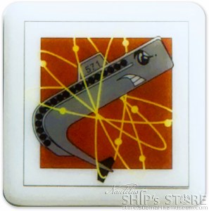 Angry Sub on Glass Magnet