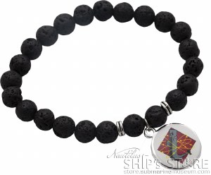 Lava Stone Bracelet with charm