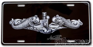 License Plate - Dolphin Silver