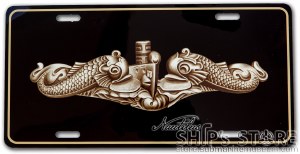 License Plate - Dolphins Gold