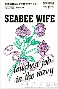 Navy Wife Toughest Job Sticker