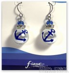Blue Anchor Earings