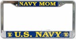 License Frame - Navy Mom