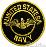 Patch Navy Dolphins Gold