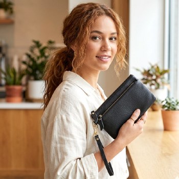 Genuine Leather Wristlet