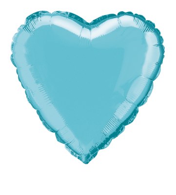 Heart Foil 18in Light Blue