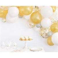 Balloon Garland Kit-gold/white